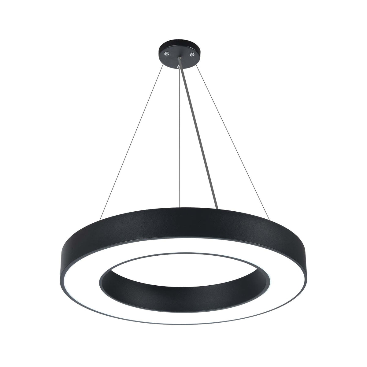 Black LED Halo Ring Pendant Light 3CCT