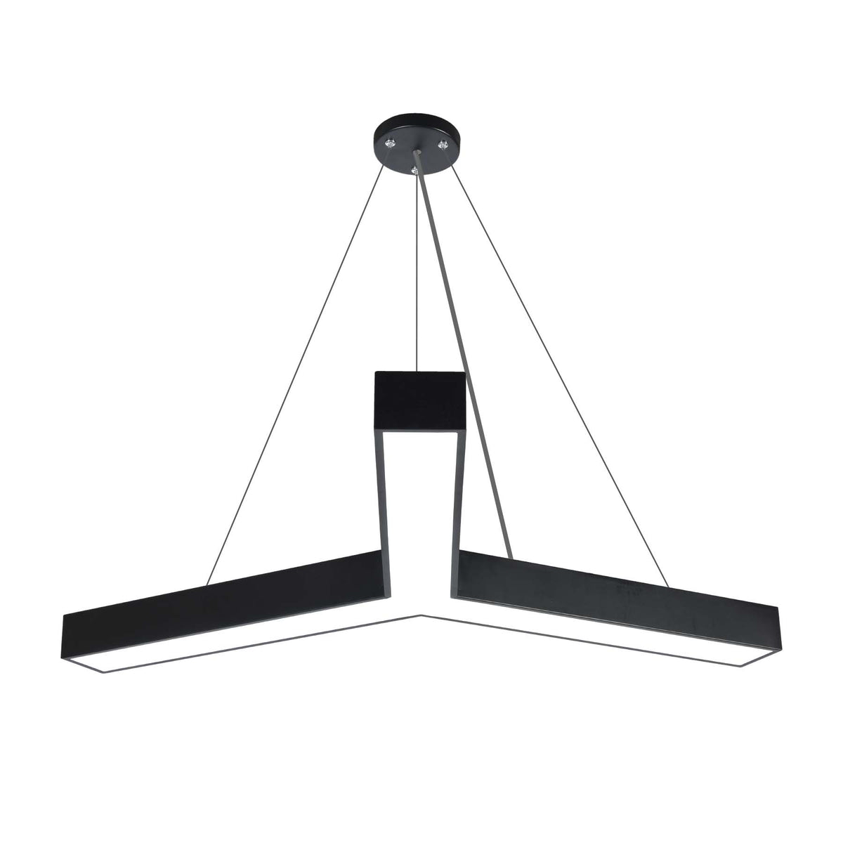 Black LED Y Shape Pendant Light 3CCT