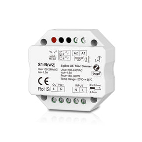 G.W.S. LED LED AC100-240V Zigbee Triac Dimmer Tuya APP 2.4GHz RF S1-B(WZ)