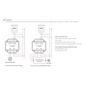 G.W.S. LED LED AC100-240V Zigbee Triac Dimmer Tuya APP 2.4GHz RF S1-B(WZ)