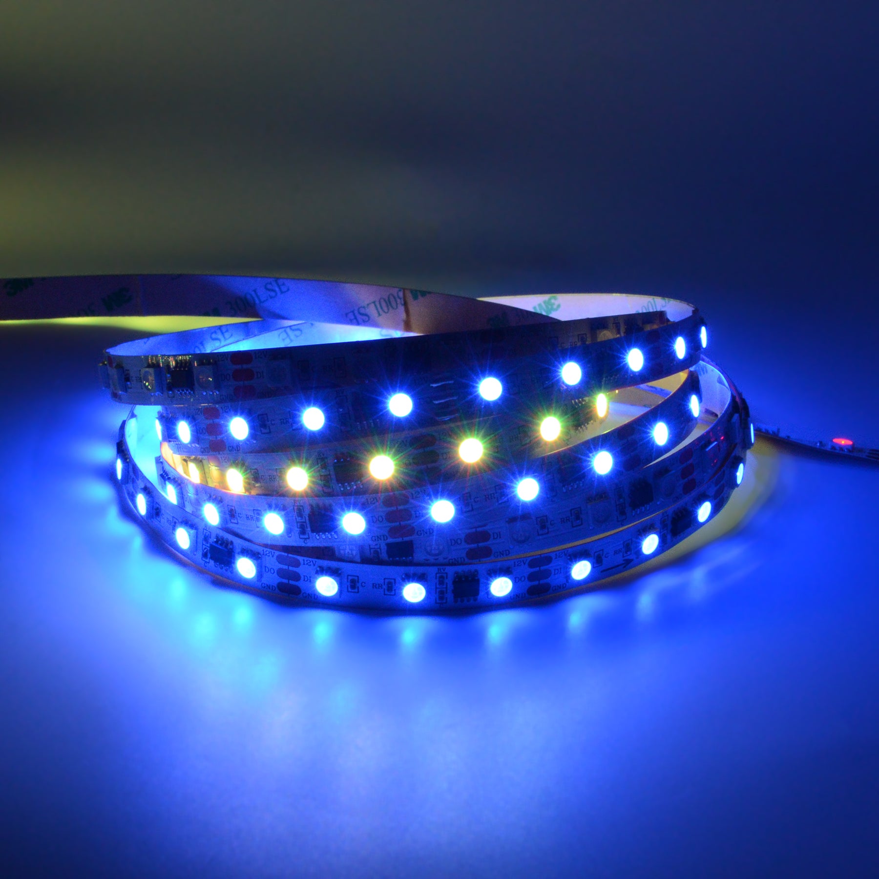 G.W.S. LED LED Strip Lights 5M / SPI RGB LED 5050 Strip Light, 5M Reel, IP20, 12V, 60 LEDs/M, 20 Pixels/M, SPI Digital Pixel RGB