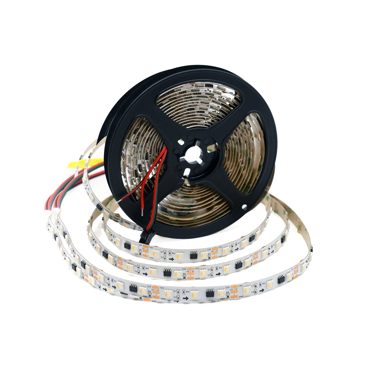 G.W.S. LED LED Strip Lights 5M / SPI RGBWW LED 5050 Strip Light, 5M Reel, IP20, 12V, 60 LEDs/M, 20 Pixels/M, SPI Digital Pixel RGB+Warm White