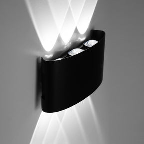 G.W.S. LED LED Wall Lights Black 6W LED Up and Down Wall Light (WL-T6)