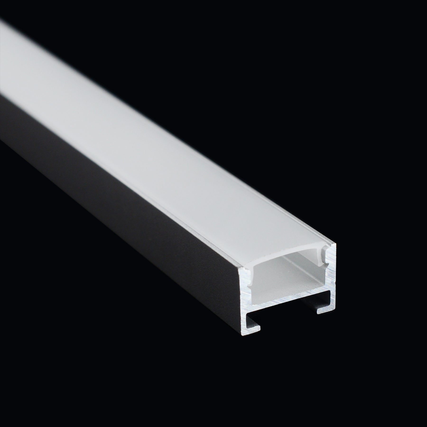 G.W.S. LED Slim Surface Mounted Invisible Brackets LED Aluminium Profile 16.2x11mm (570)