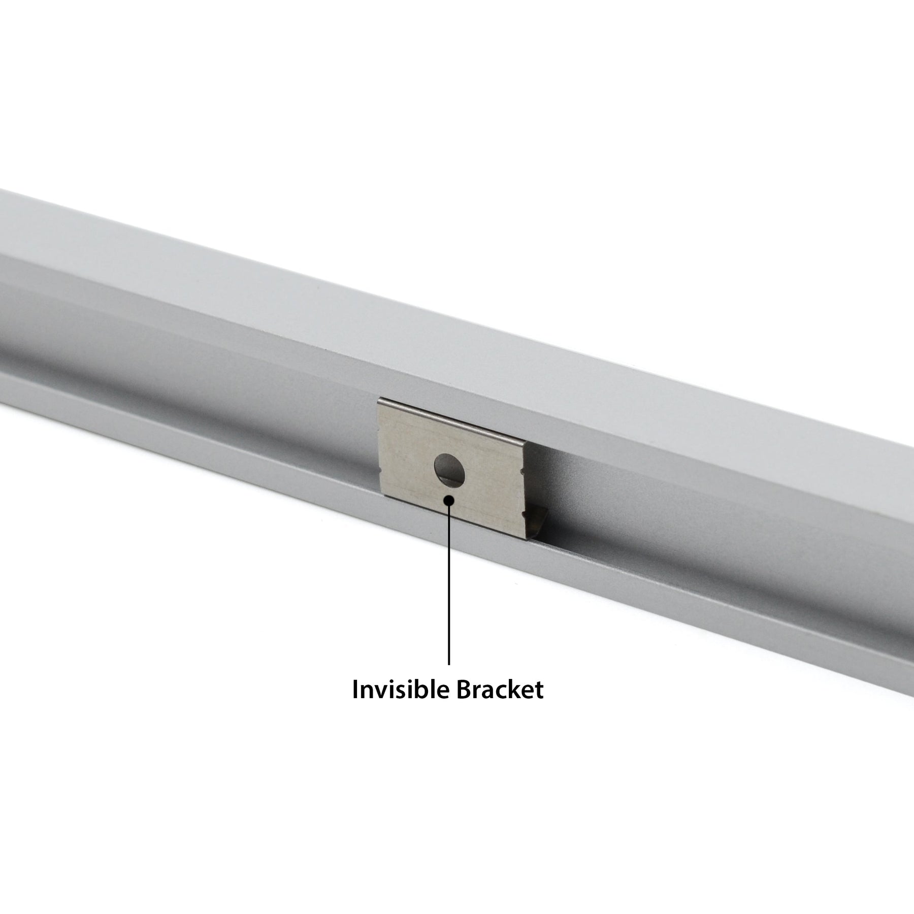 G.W.S. LED Slim Surface Mounted Invisible Brackets LED Aluminium Profile 16.2x11mm (570)