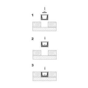 G.W.S. LED Stair Inground LED Aluminium Profile 17.5x12.9mm (296-D1713)