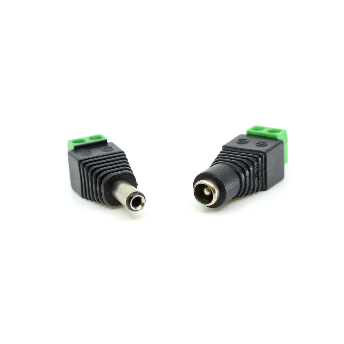 G.W.S. LED Strip Connectors Pair of Male and Female 5.5mmx2.5mm DC Socket Jack Connector