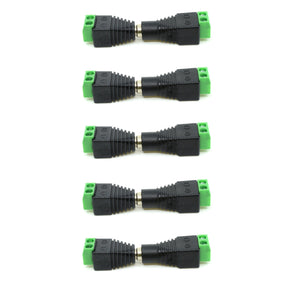 G.W.S. LED Strip Connectors Pair of Male and Female 5.5mmx2.5mm DC Socket Jack Connector