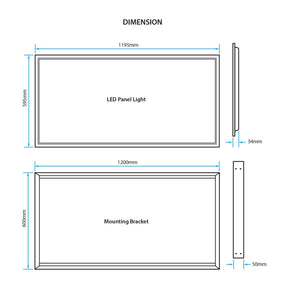 G.W.S LED Wholesale 595x1195mm LED Panel Lights LED Backlit Panel Light 595x1195mm 84W White Frame