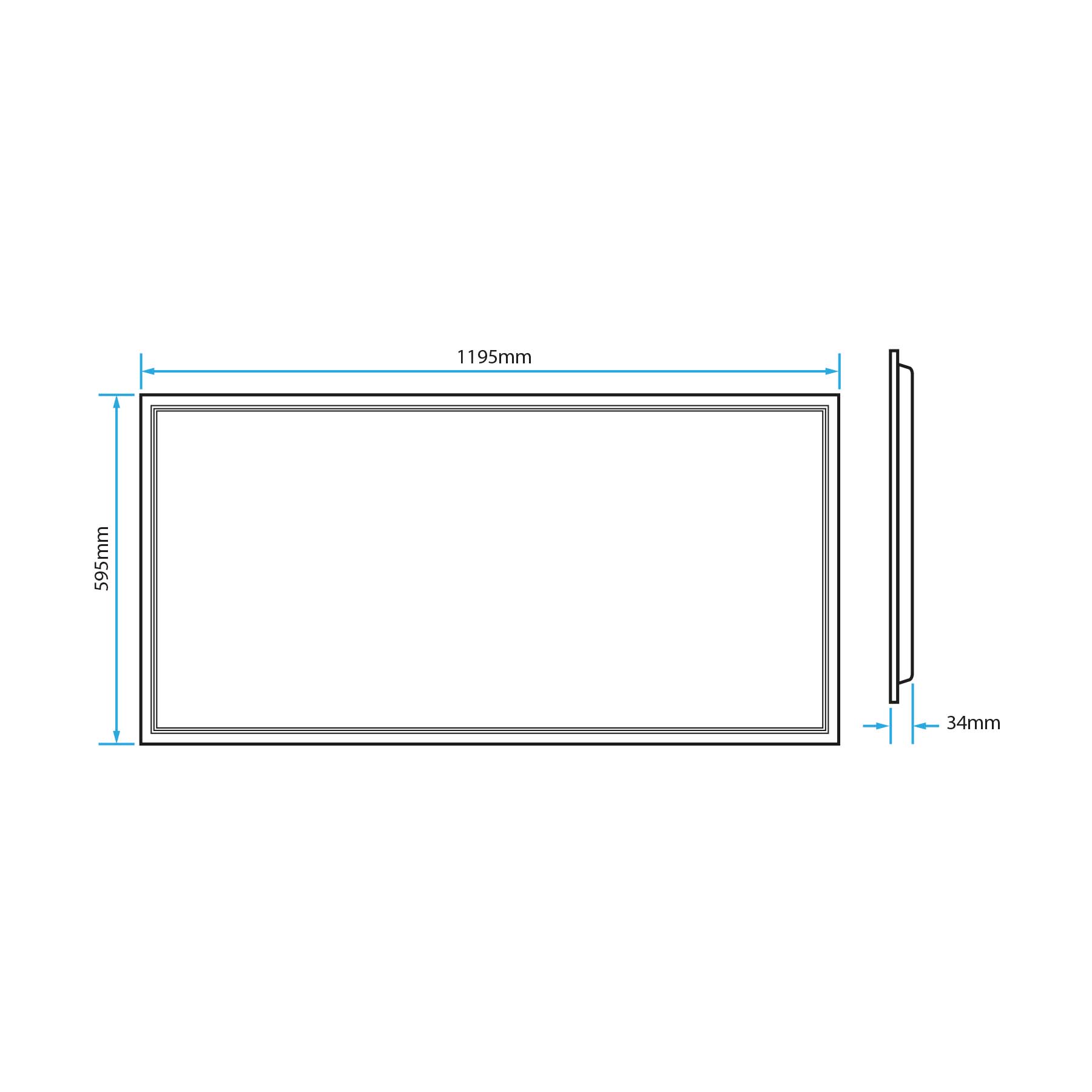 G.W.S LED Wholesale 595x1195mm LED Panel Lights LED Backlit Panel Light Suspended 595x1195mm 84W White Frame