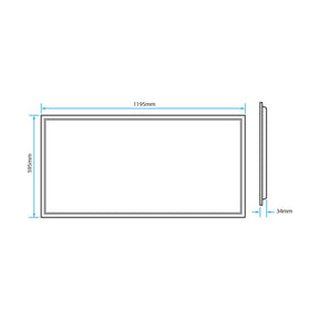 G.W.S LED Wholesale 595x1195mm LED Panel Lights LED Backlit Panel Light Suspended 595x1195mm 84W White Frame