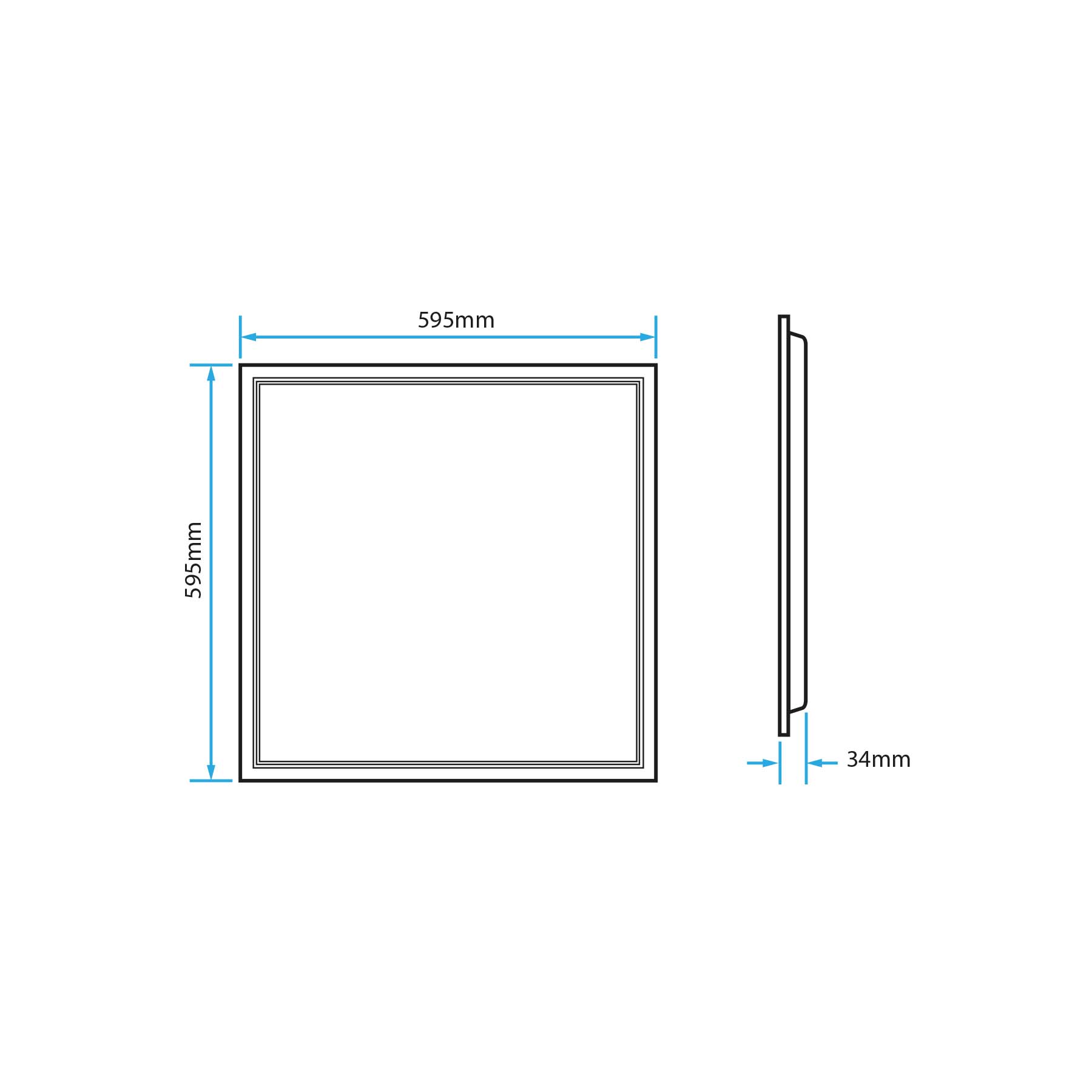 G.W.S LED Wholesale 595x595mm LED Panel Lights LED Backlit Panel Light Suspended 595x595mm 42W White Frame