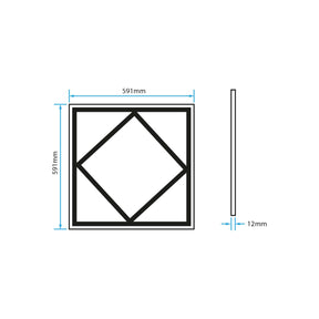 G.W.S LED Wholesale 595x595mm LED Panel Lights LED Diamond Lattice Panel Frame Border Edge Light 591x591mm 60W