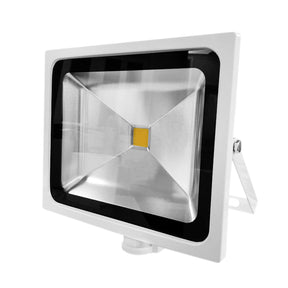 G.W.S LED Wholesale Classic LED Floodlight 50W / Warm White (3500K) / White Classic LED Flood Light With PIR Motion Sensor