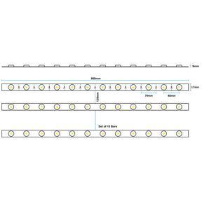 G.W.S LED Wholesale LED Module Lights DC 24V 3030 LED Sign Board Light Bar (10pcs)