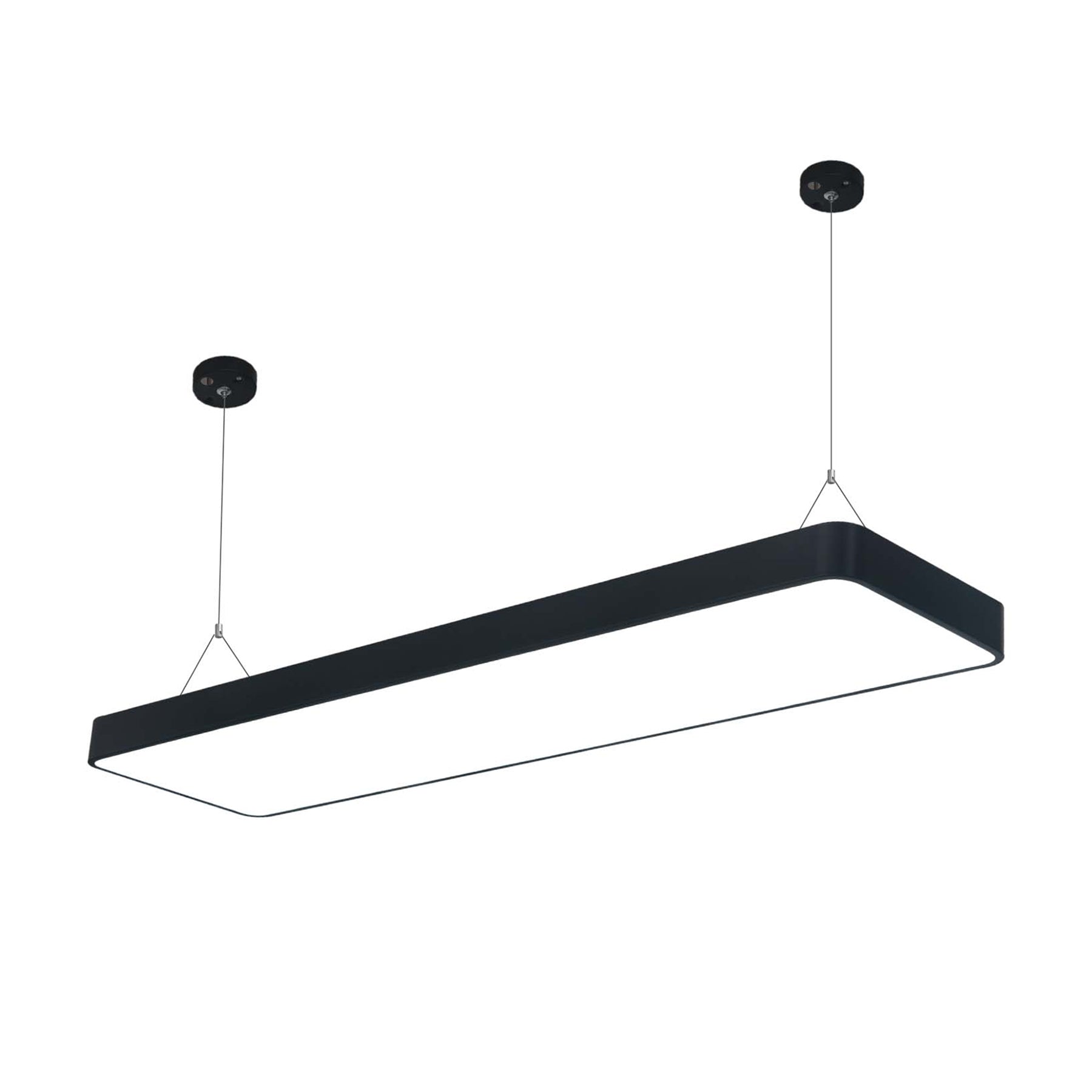 G.W.S LED Wholesale LED Pendant Light 60W / 3CCT (3000K+4000K+6500K) Black LED Rectangular Pendant Light 3CCT