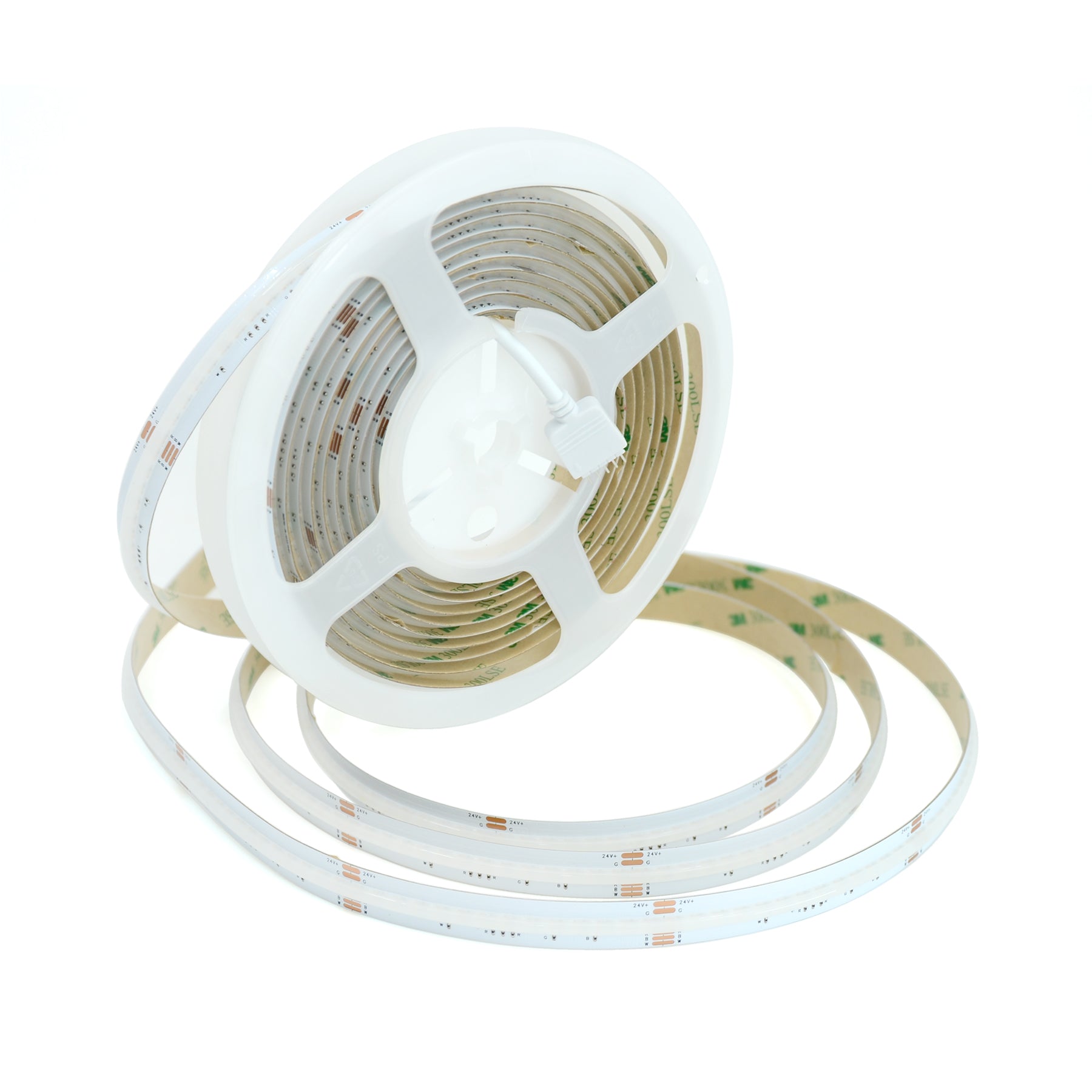 G.W.S LED Wholesale LED Strip Lights 5M / RGBW LED COB Strip Light, Seamless, 5M Reel, IP20, 24V, 12mm Wide, RGB+White