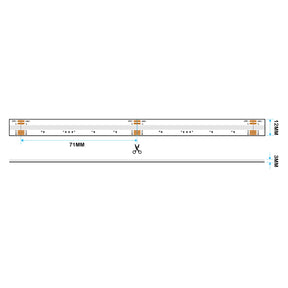 G.W.S LED Wholesale LED Strip Lights 5M / RGBW LED COB Strip Light, Seamless, 5M Reel, IP20, 24V, 12mm Wide, RGB+White