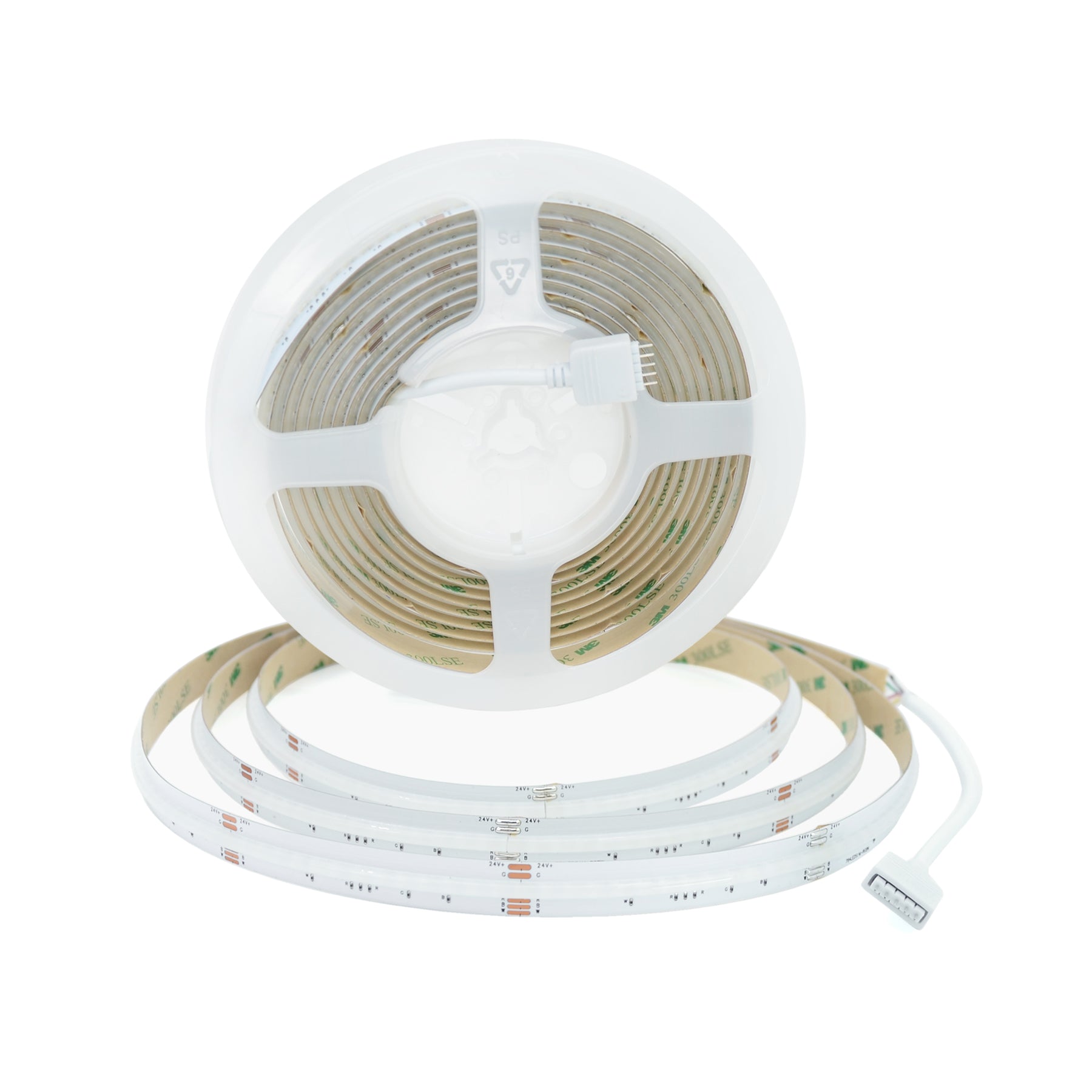 G.W.S LED Wholesale LED Strip Lights 5M / RGBWW LED COB Strip Light, Seamless, 5M Reel, IP20, 24V, 12mm Wide, RGB+Warm White