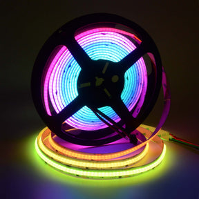 G.W.S LED Wholesale LED Strip Lights 5M / SPI RGB LED COB Strip Light, Seamless, 5M Reel, IP20, 24V, 12mm Wide, SPI Digital Pixel RGB