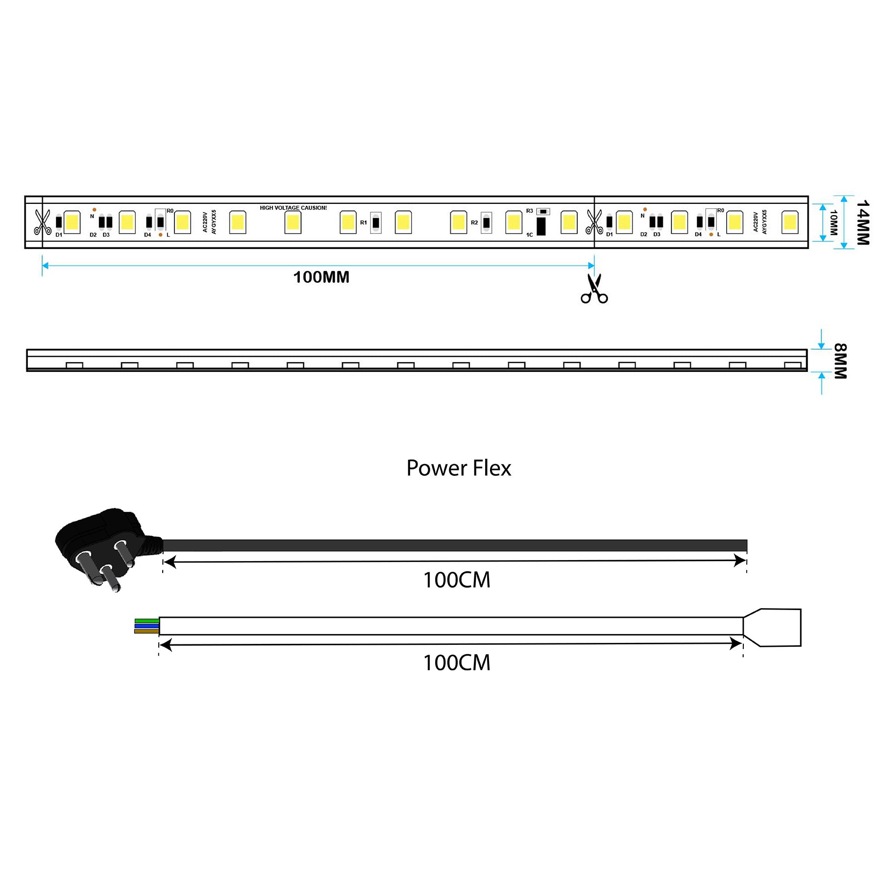 G.W.S LED Wholesale Ltd. LED Strip Lights LED 2835 AC Strip Light 220V-240V (POS)