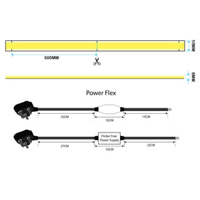 G.W.S LED Wholesale Ltd. LED Strip Lights LED COB AC Strip Light, Seamless, IP65, 220V-240V, 10mm Wide