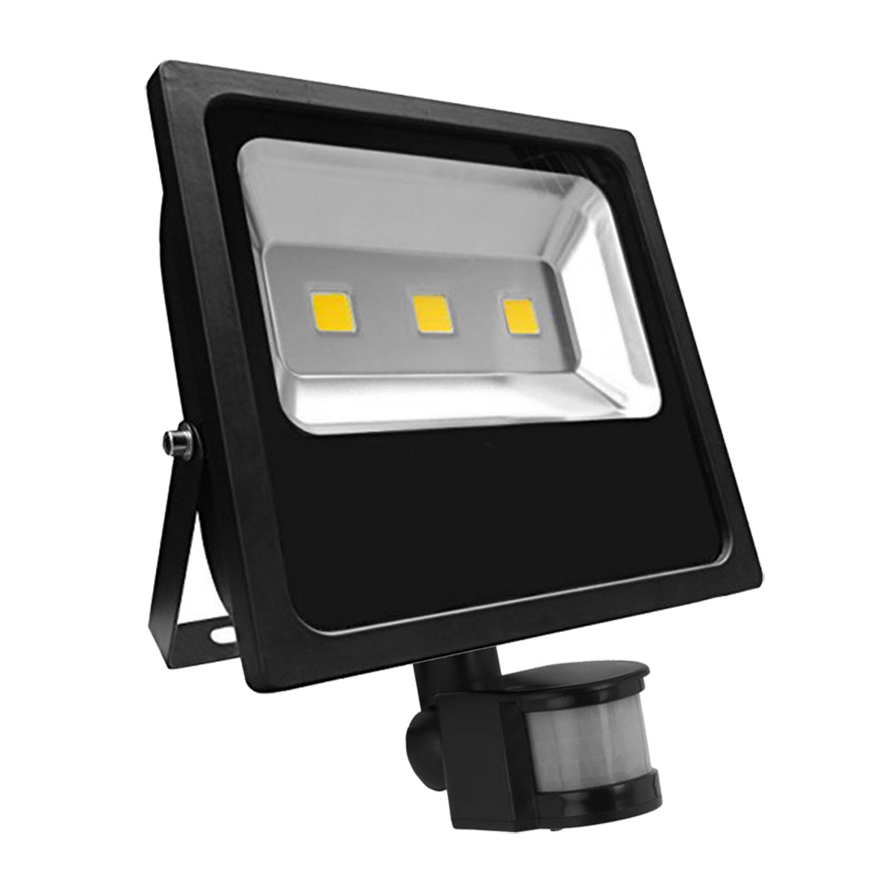 G.W.S LED Wholesale Ltd. Slim LED Floodlights 150W / Warm White (3500K) / PIR Motion Sensor Slim Black Casing  LED Flood Light With PIR Motion Sensor