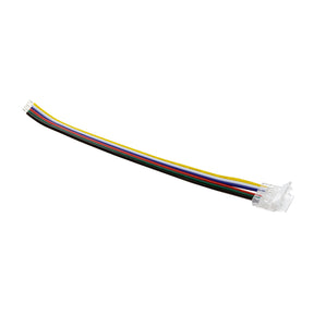 G.W.S LED Wholesale Strip Connectors 1 End Wire Cable For DC LED Strip Lights, Pack of 5