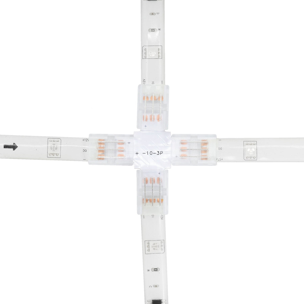G.W.S LED Wholesale Strip Connectors 10mm / 3 Pin CCT/Pixel / 5 3 Pin X Shape Connector For CCT/Pixel LED Strip Lights