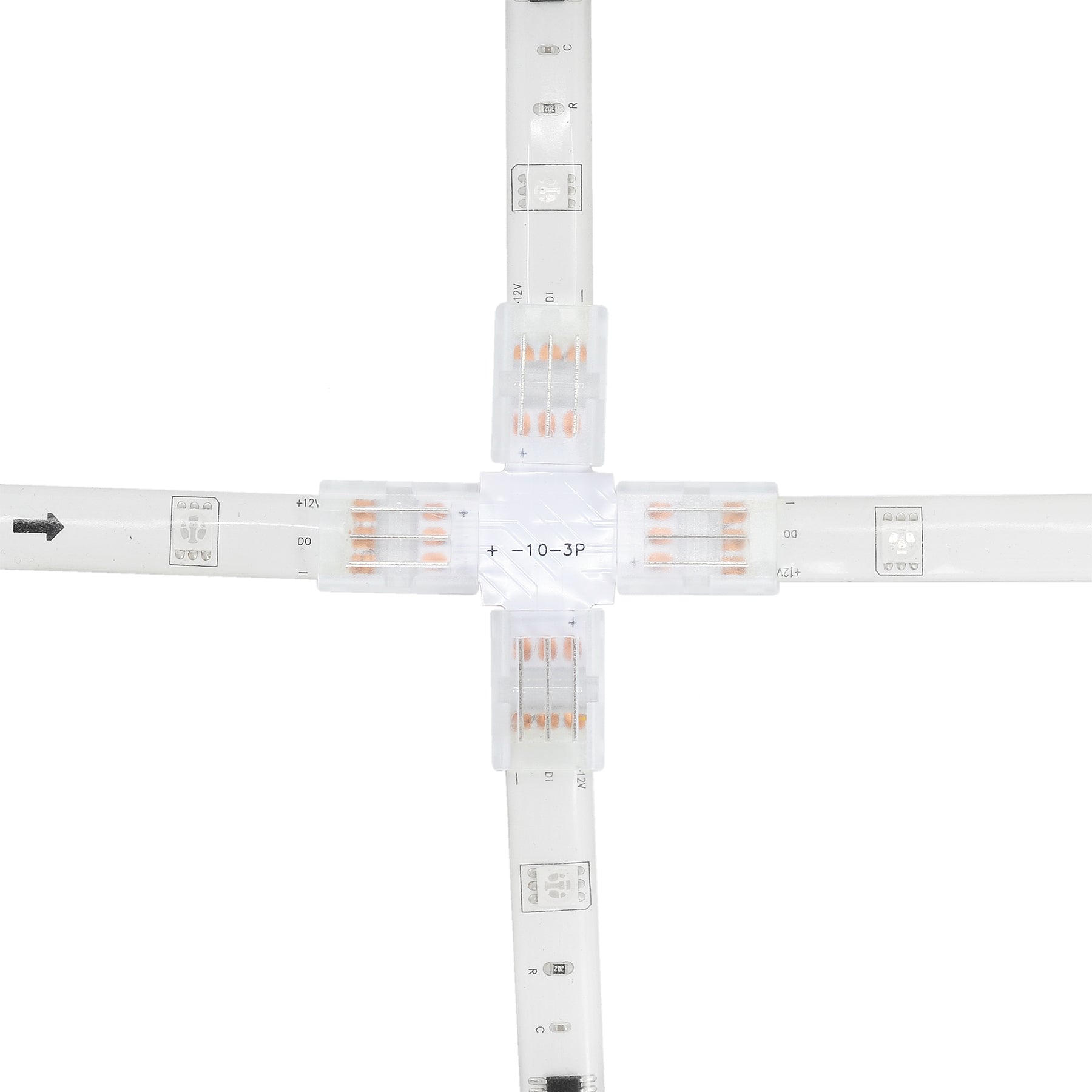 G.W.S LED Wholesale Strip Connectors 10mm / 3 Pin CCT/Pixel / 5 3 Pin X Shape Connector For CCT/Pixel LED Strip Lights