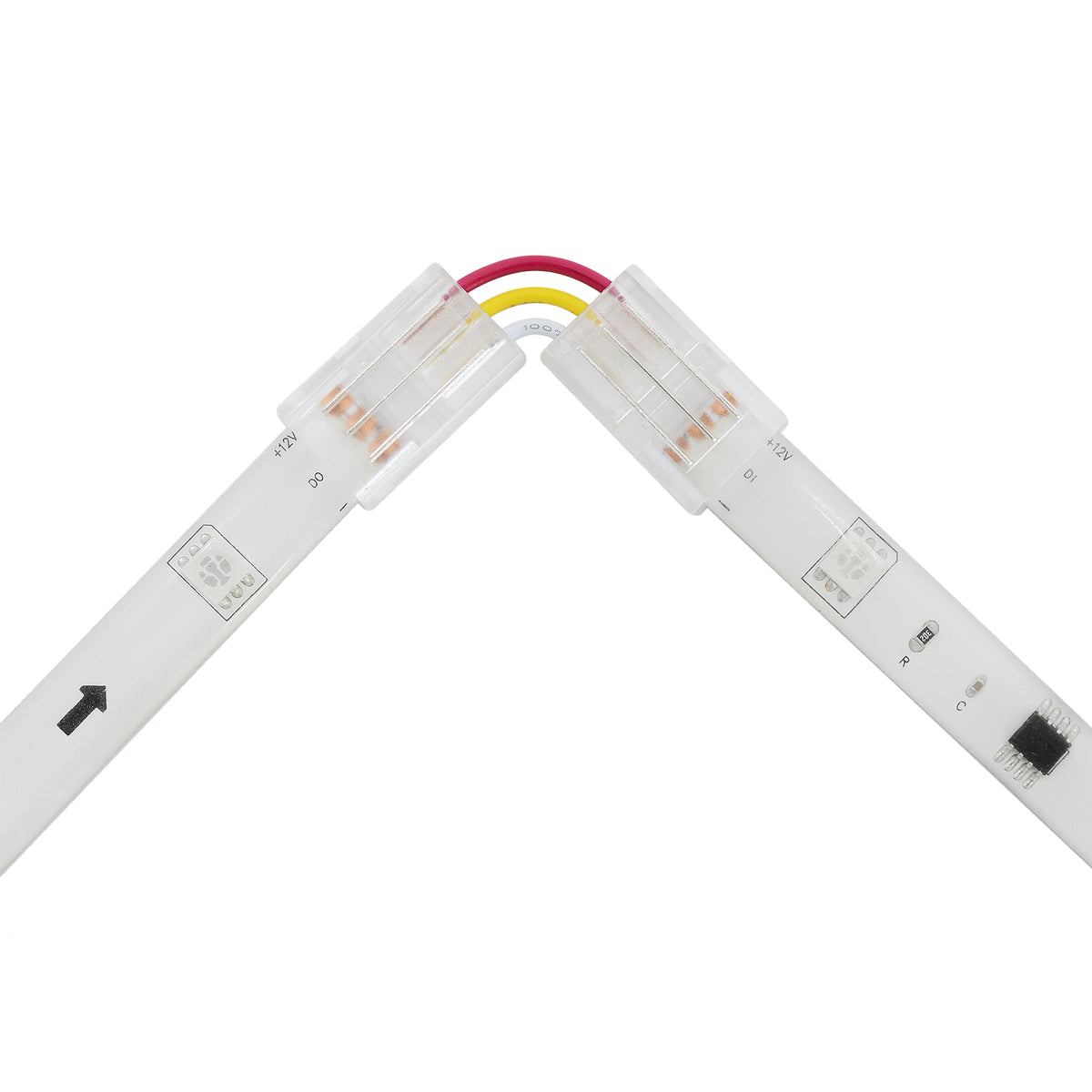G.W.S LED Wholesale Strip Connectors 3 Pin L Shape Quick Fit Flex Connector For CCT/Pixel LED Strip Lights