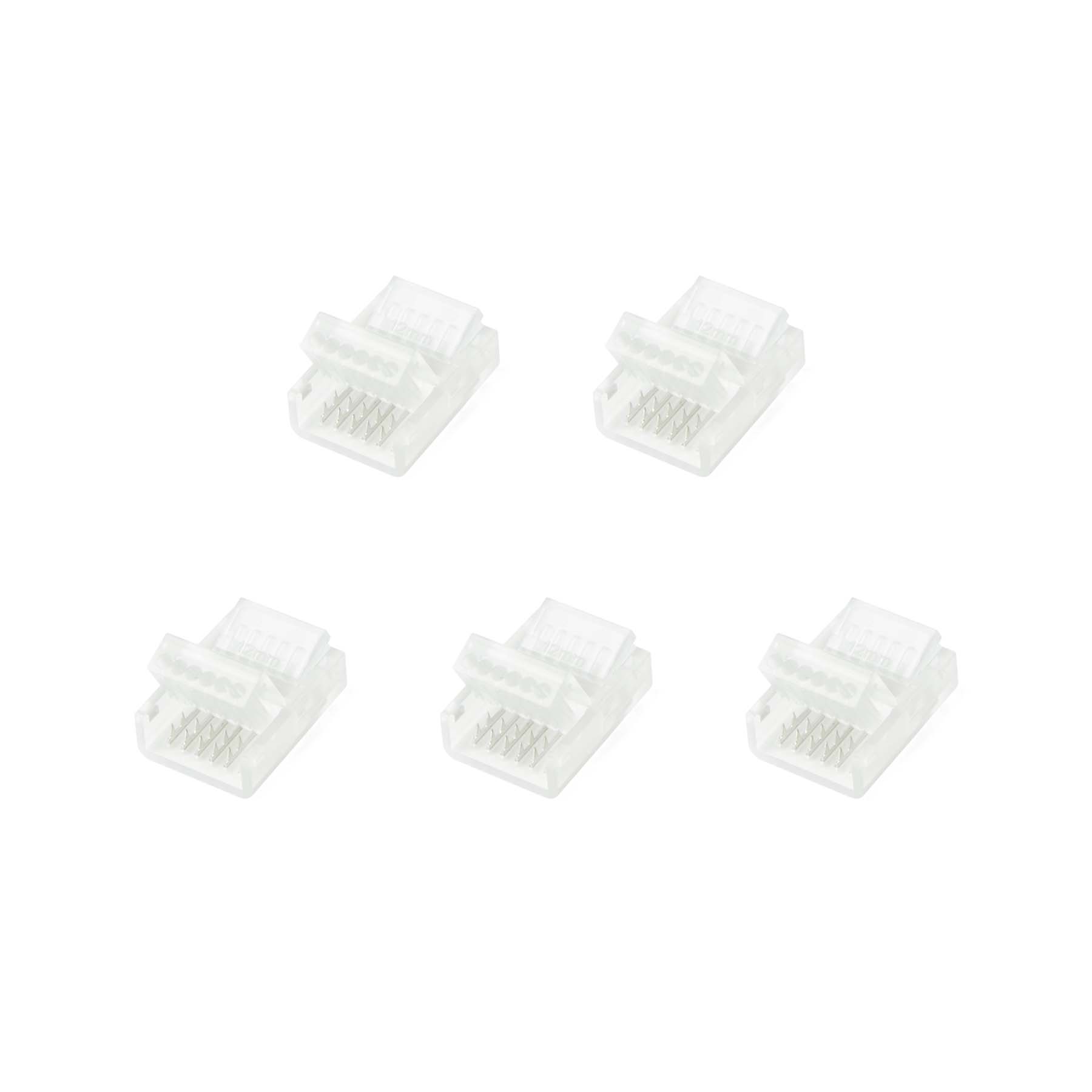 G.W.S LED Wholesale Strip Connectors 6 Pin RGBCCT / 12mm / 5 6 Pin Strip to Wire Connector For RGBCCT LED Strip Lights