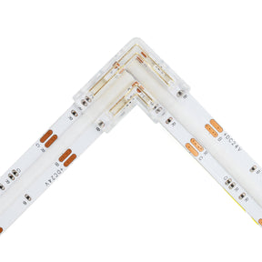 G.W.S LED Wholesale Strip Connectors COB / 10mm / 4 Pin RGB Quick Fit Solderless L Shape Corner Connector For DC LED Strip Lights