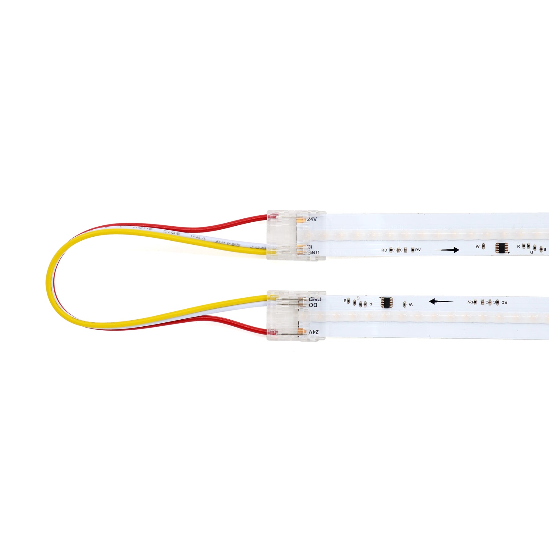 G.W.S LED Wholesale Strip Connectors COB / 12mm / 3 Pin CCT/Pixel Quick Fit Solderless 2 End Wire Cable For DC LED Strip Lights