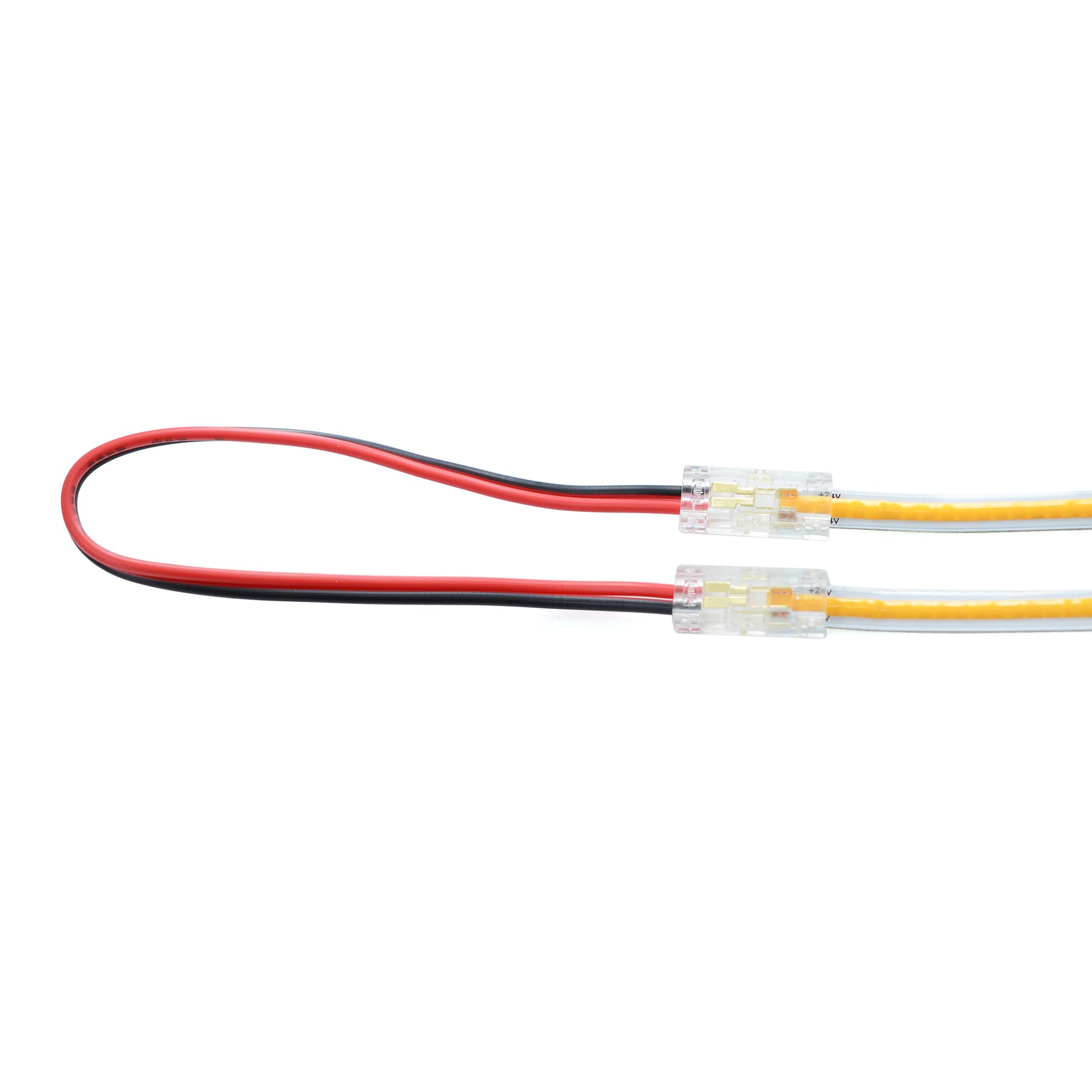 G.W.S LED Wholesale Strip Connectors COB / 5mm / 2 Pin Single Colour 2 End Wire Cable For DC LED Strip Lights, Pack of 5