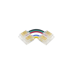 G.W.S LED Wholesale Strip Connectors L Shape Corner Connector For DC LED Strip Lights, Pack of 5