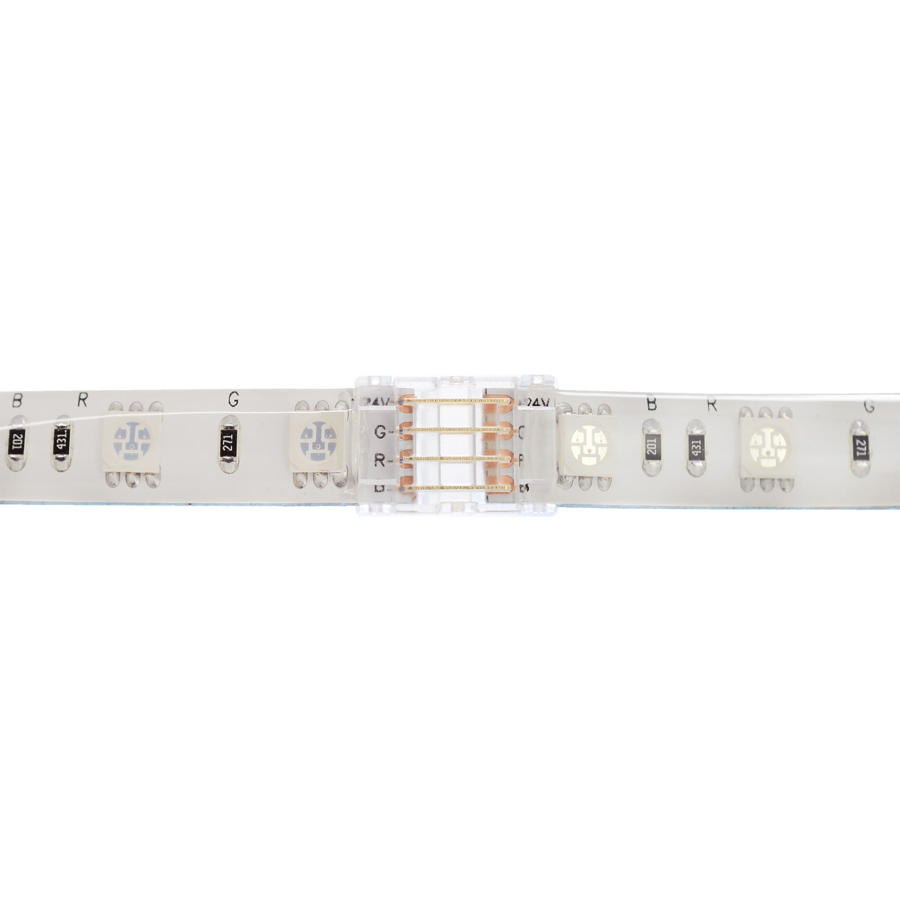 G.W.S LED Wholesale Strip Connectors SMD / 10mm / 4 Pin RGB Strip to Strip Straight Connector For DC LED Strip Lights, Pack of 5