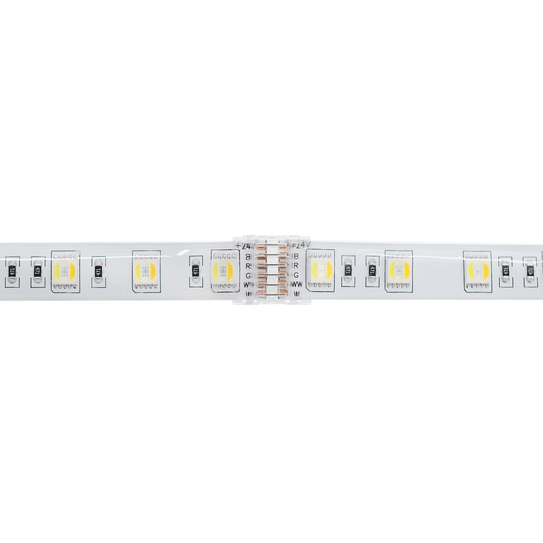 G.W.S LED Wholesale Strip Connectors SMD / 12mm / 6 Pin RGB+CCT Strip to Strip Straight Connector For DC LED Strip Lights, Pack of 5