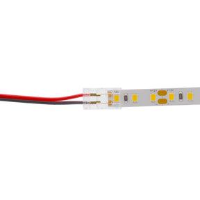 G.W.S LED Wholesale Strip Connectors SMD / 8mm / 2 Pin Single Colour Strip to Wire Straight Connector For DC LED Strip Lights, Pack of 5