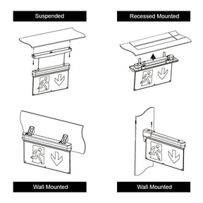 G.W.S LED Wholesale LED Emergency Lights LED Emergency Exit Light - Down Arrow Legend