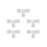 G.W.S LED Wholesale Strip Connectors 10mm / 5 4 Pin T Shape Connector For 5050 LED RGB Strip Lights